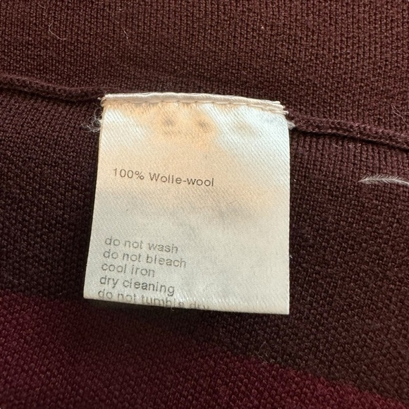 Akris Punto - Elegant Red and Black Striped Wool Dress Sz M - Picture 9 of 10